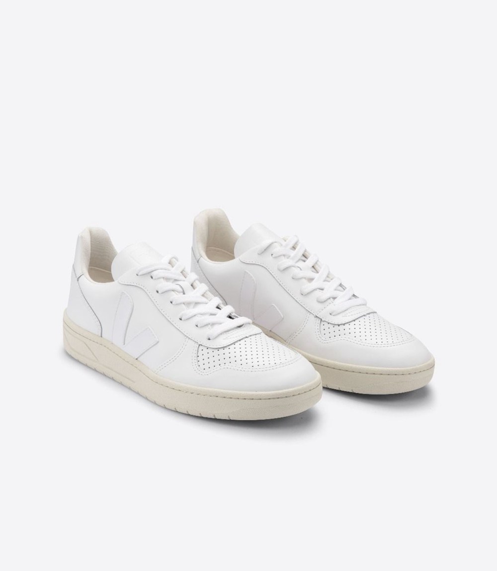 Veja Sneakers Mens - V-10 Leather - White - 8320ICUOP